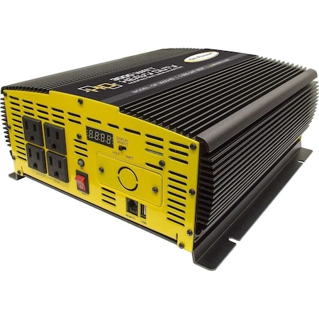 Go Power! Power Inverter, Modified Sine Wave, 6,000 W Peak, 3,000 W Continuous, 4 Outlets 80178